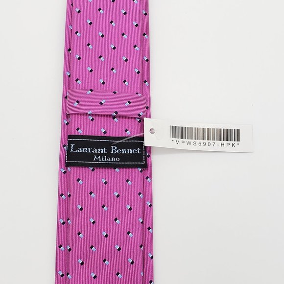 Laurant Bennet Milano Men's Dress Suit Skinny Neck Tie 57"L 2 1/8"W - Picture 5 of 8